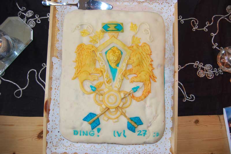 WoW-kake til en 27-årsdag (Ina)